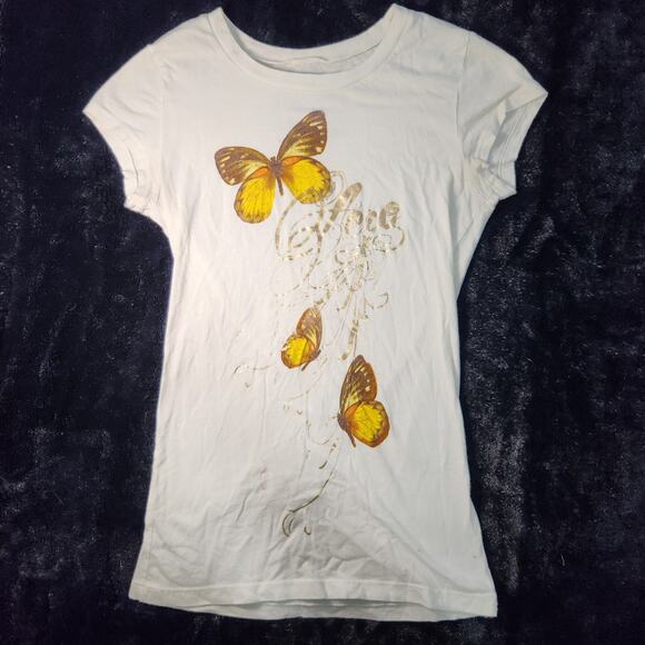 Aeropostale Women's Butterfly Baby fit tee size Medium - Picture 1 of 4